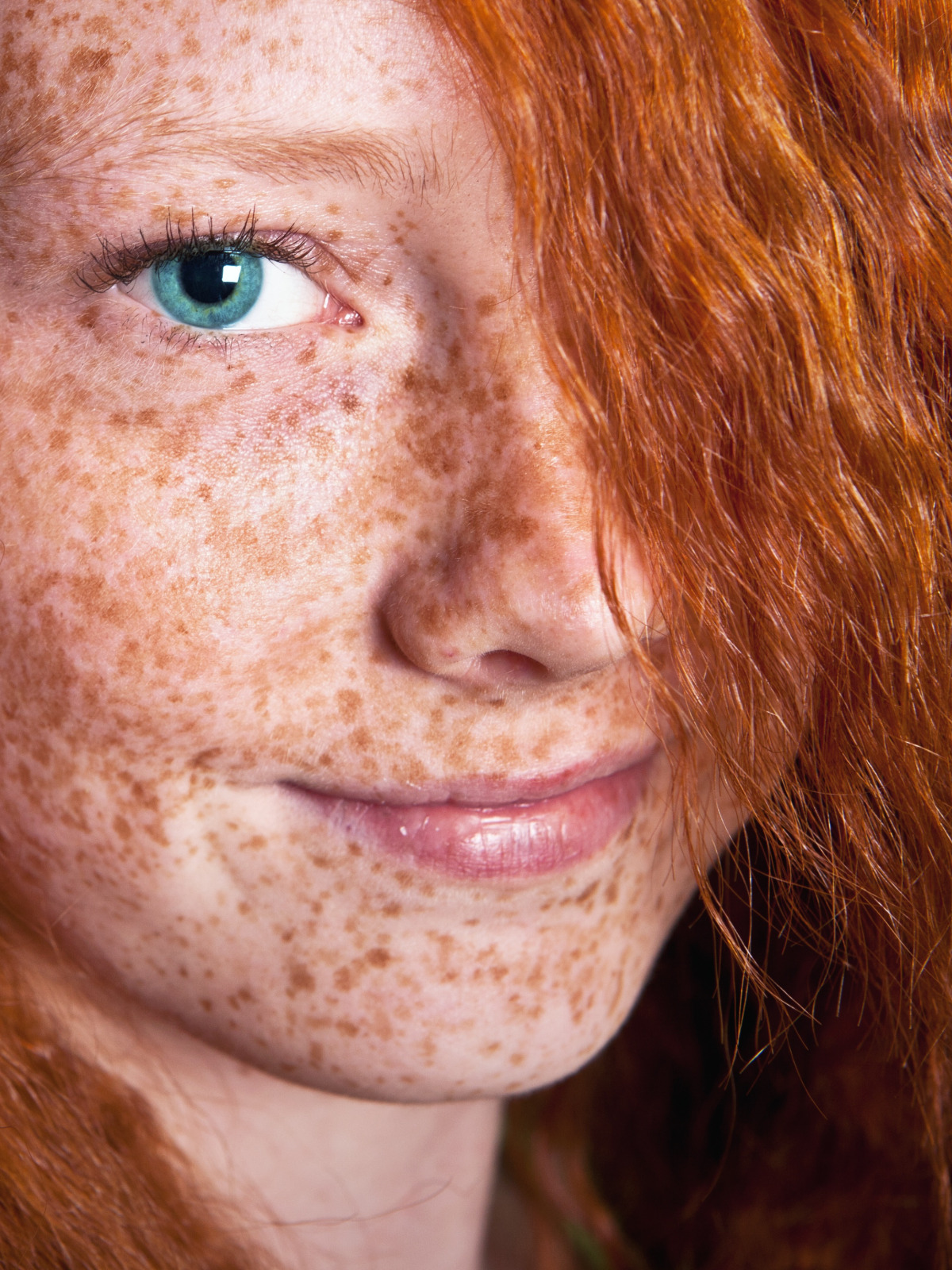 Download Wallpaper Woman Smile Redhead Freckles Section Girls In Resolution 1200x1600 2611