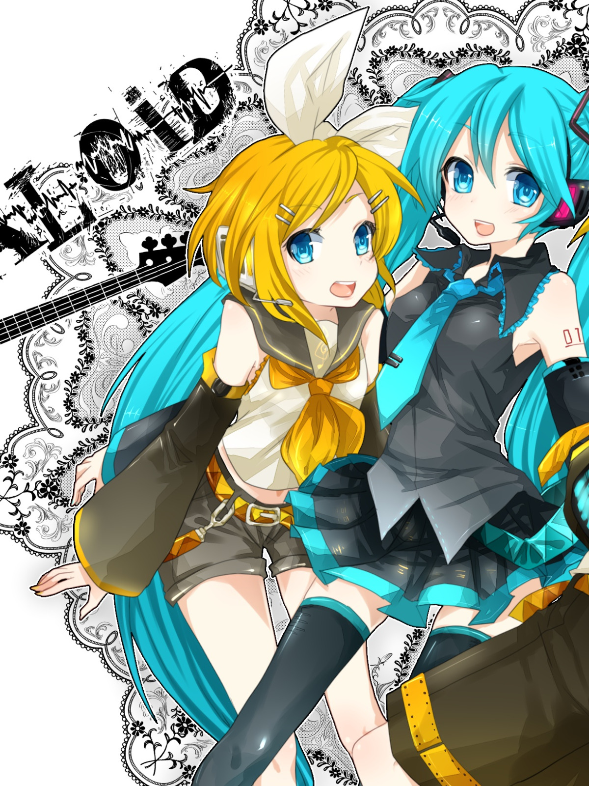 Download wallpaper girls, anime, boy, art, friends, Vocaloid, Vocaloid, Hat...