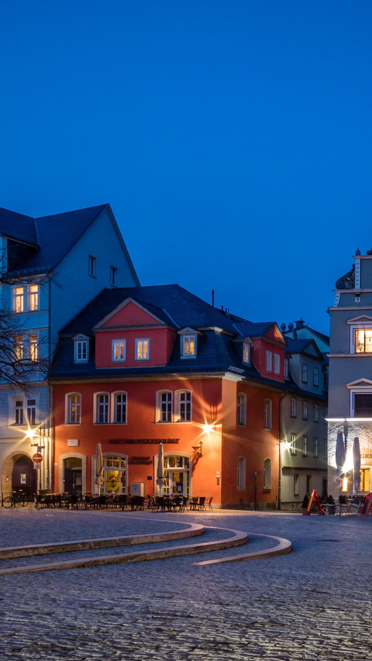 lights, the evening, Germany, area, Thuringia, Weimar, Stove place
