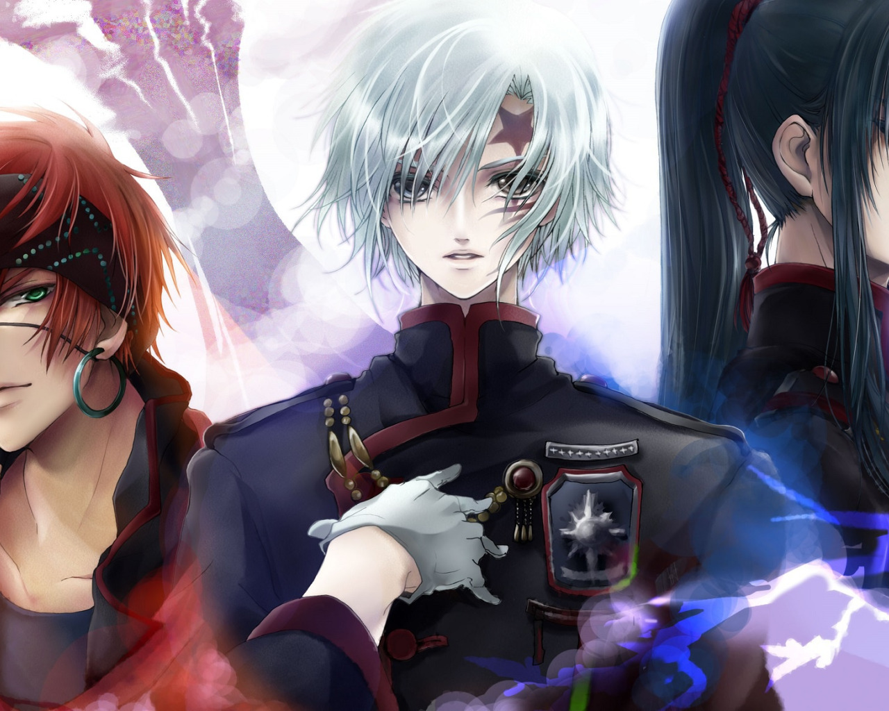 Download wallpaper anime, art, guys, trio, D.Gray-man, section shonen in re...