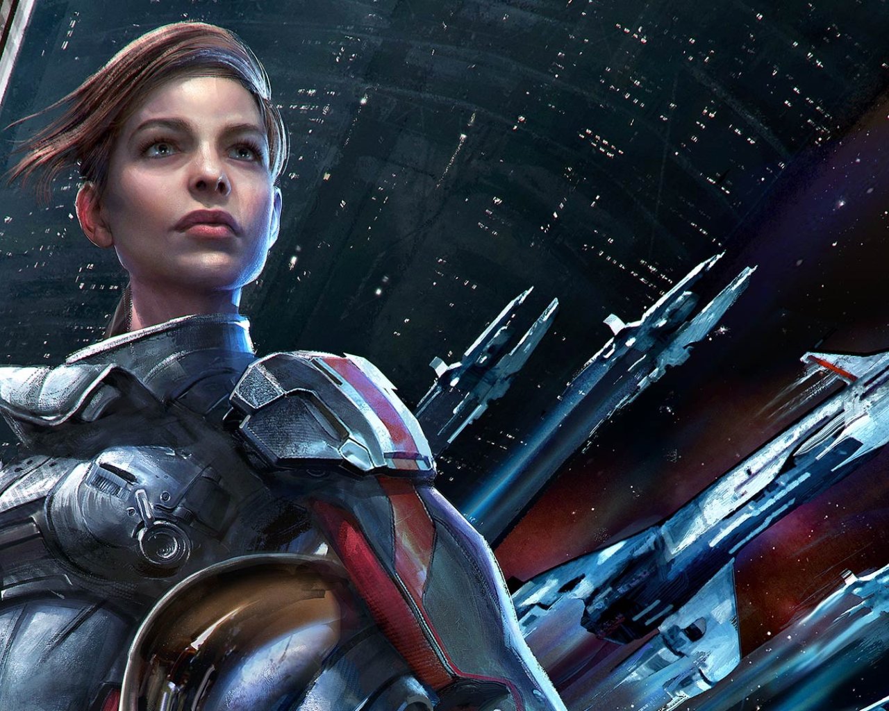 Sara Rider Mass Effect Download wallpaper space, mass effect, Mass Effect Andromeda, Sarah ...