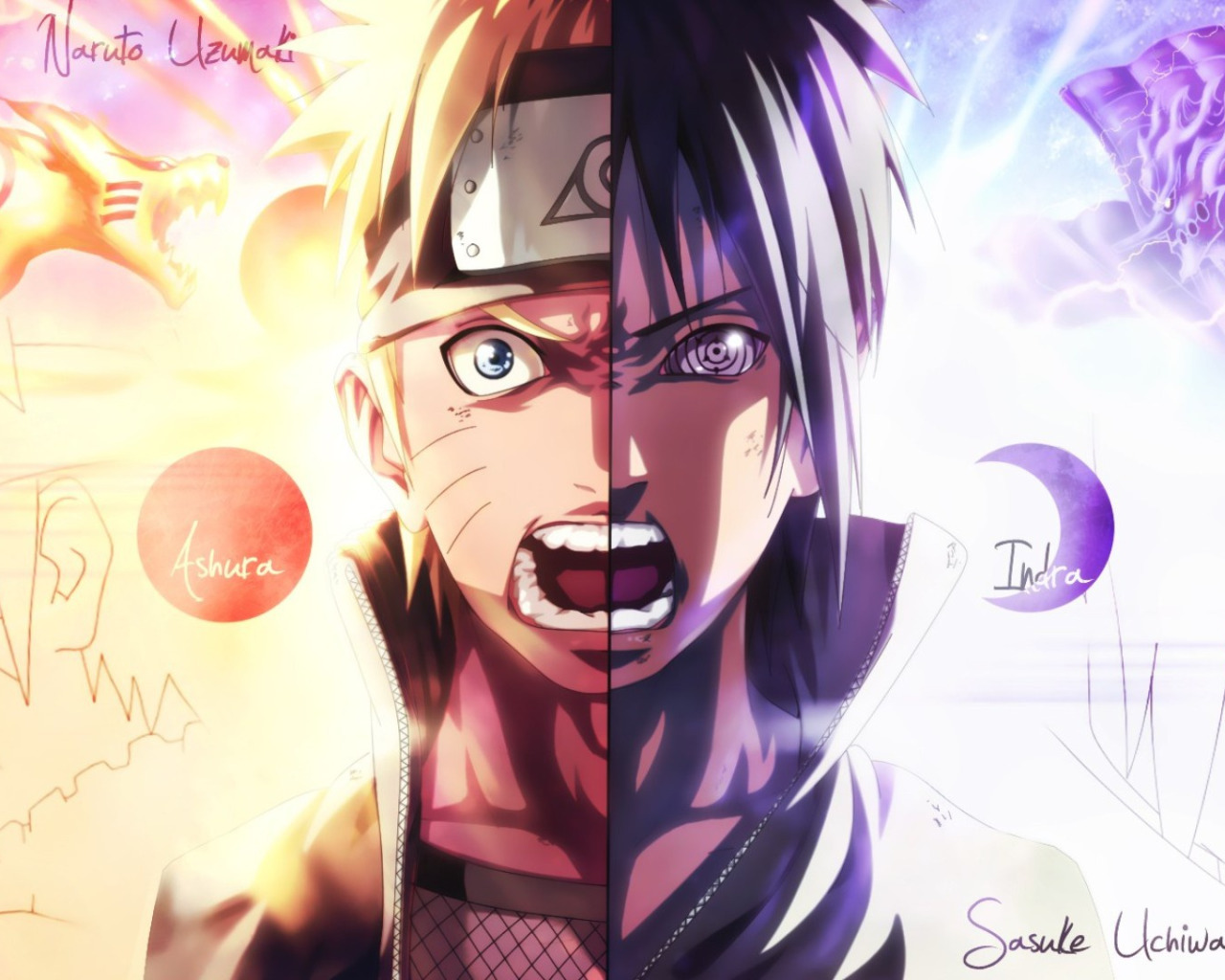 Download wallpaper anime, art, Sasuke, Naruto, Naruto, section other in  resolution 1280x1024