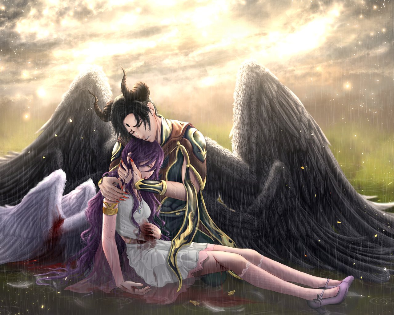Angels And Demons Love Wallpaper