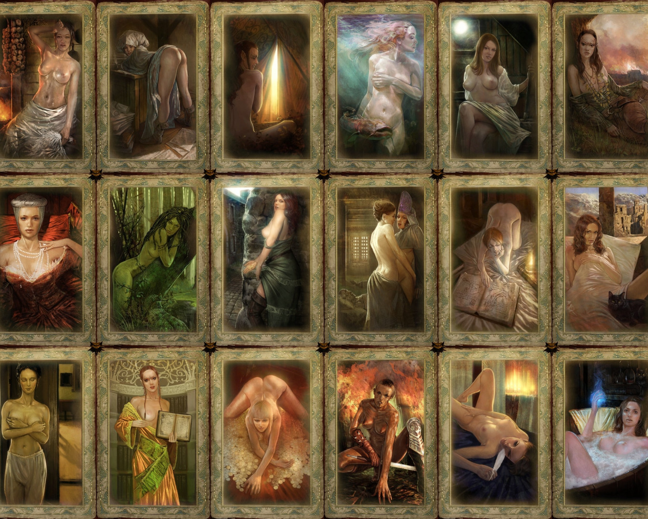 Download wallpaper card, girls, The <b>Witcher</b>, <b>Witcher</b>, section games in reso...