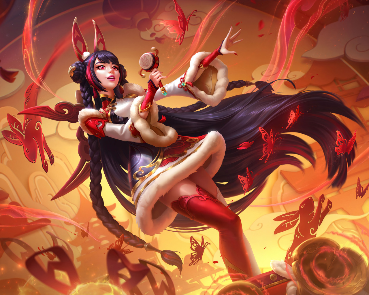 Download wallpaper Art, Game, League of Legends, Skin, LoL, Seraphine,  Mythmaker, section games in resolution 1280x1024