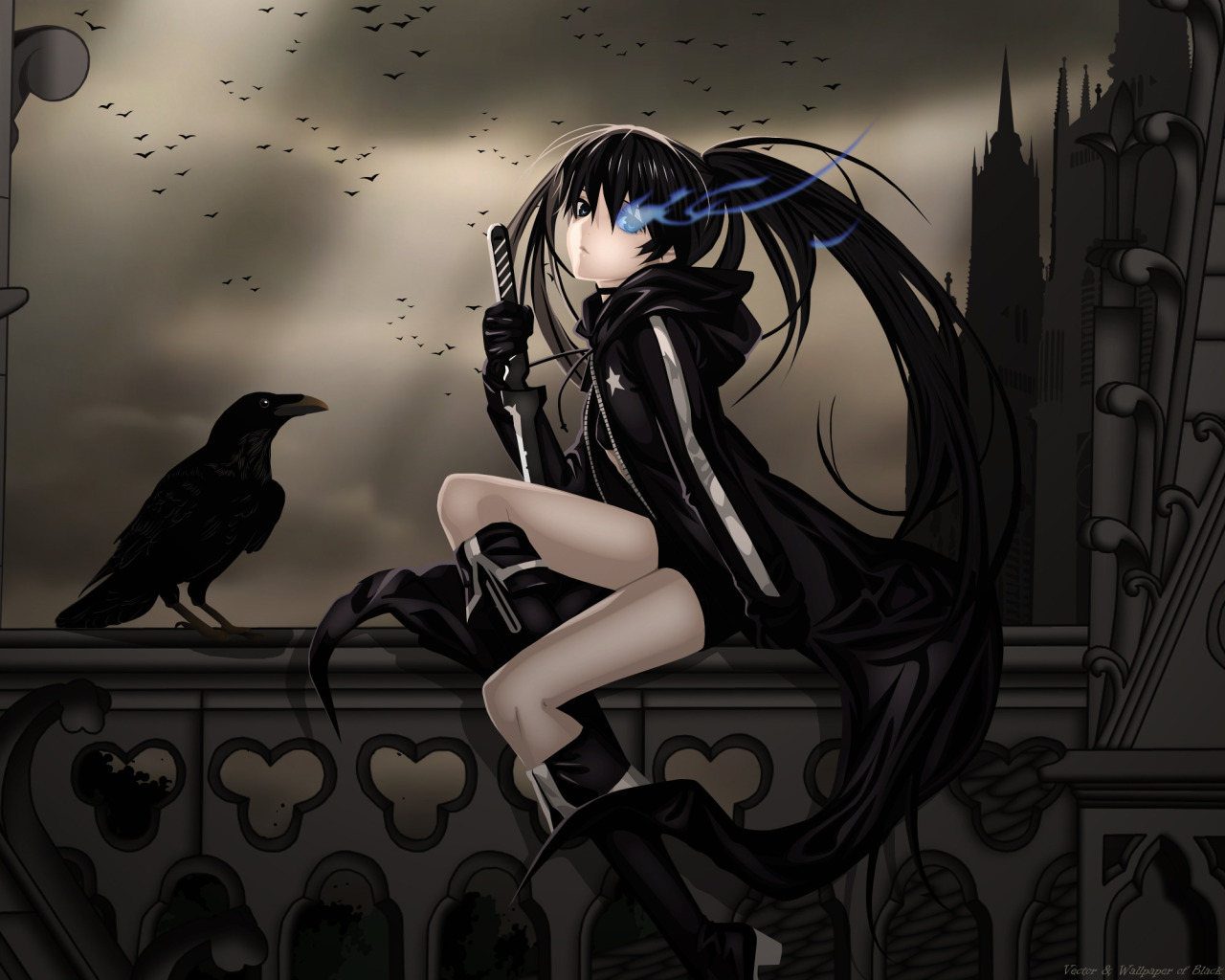 Download Wallpaper Girl, Night, Clouds, Castle, Darkness, Pack.