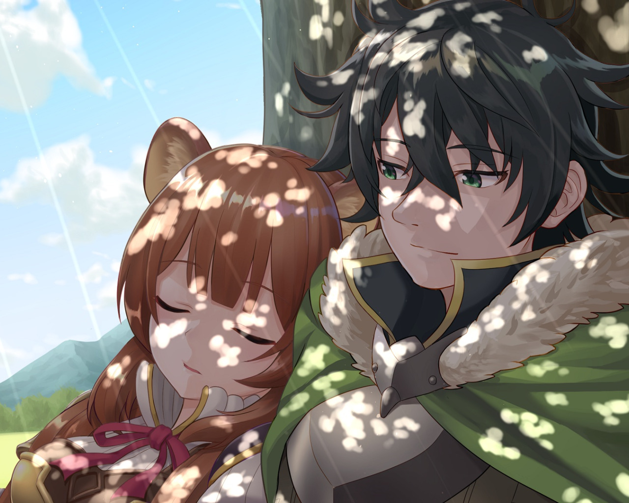 Download wallpaper The Rise Of Shield Hero, Raphtalia, Naofumi Iwatani,  section shonen in resolution 1280x1024