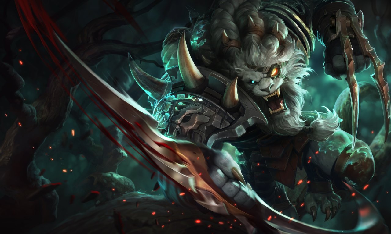 Download wallpaper trees, weapons, blood, monster, fantasy, sparks ...