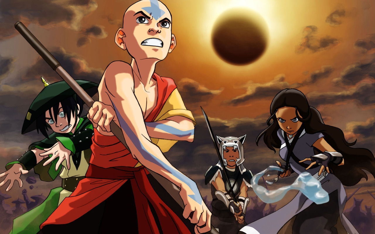 Download wallpaper Avatar, Avatar, Toph, Juice, Aang, Qatar, Katara,  Nickelodeon, section films in resolution 1280x800