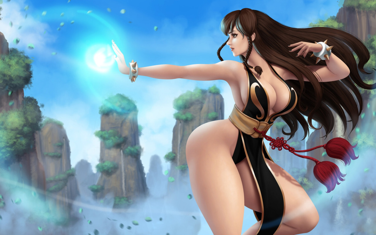 Download wallpaper Girl, Sexy, Art, Street Fighter, Chun-Li, Characters,  Game Art, Iury Padilha, section seinen in resolution 1280x800