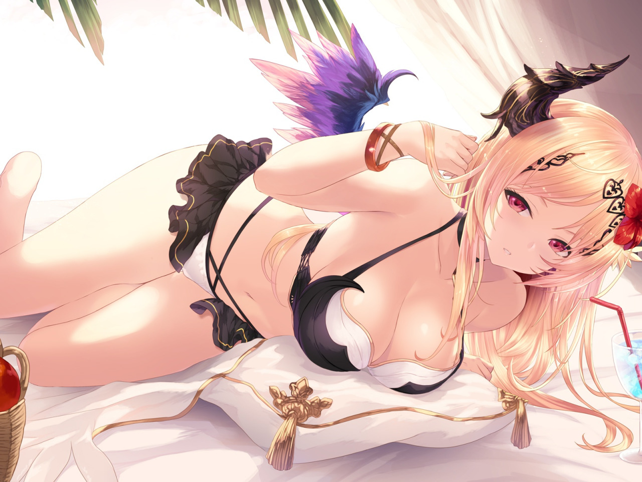 Download wallpaper girl, sexy, the demon, dark angel olivia, granblue  fantasy, section seinen in resolution 1280x960