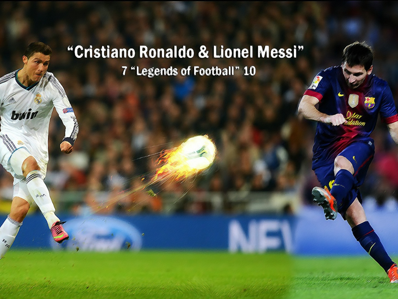 Ronaldo And Messi - Ronaldo Helping Messi Wallpaper Download