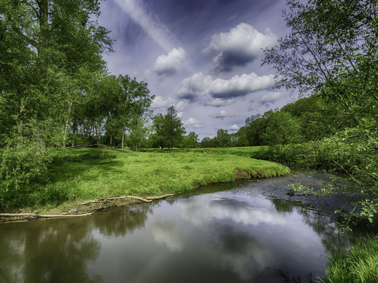 Природа речка фото Download wallpaper the sky, trees, nature, river, beauty, section landscapes in 