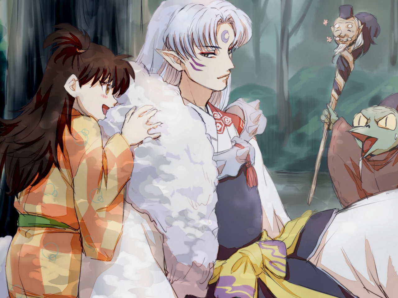 Download wallpaper Rin, <b>Inuyasha</b>, Seshoumaru, section shonen in resolution ...