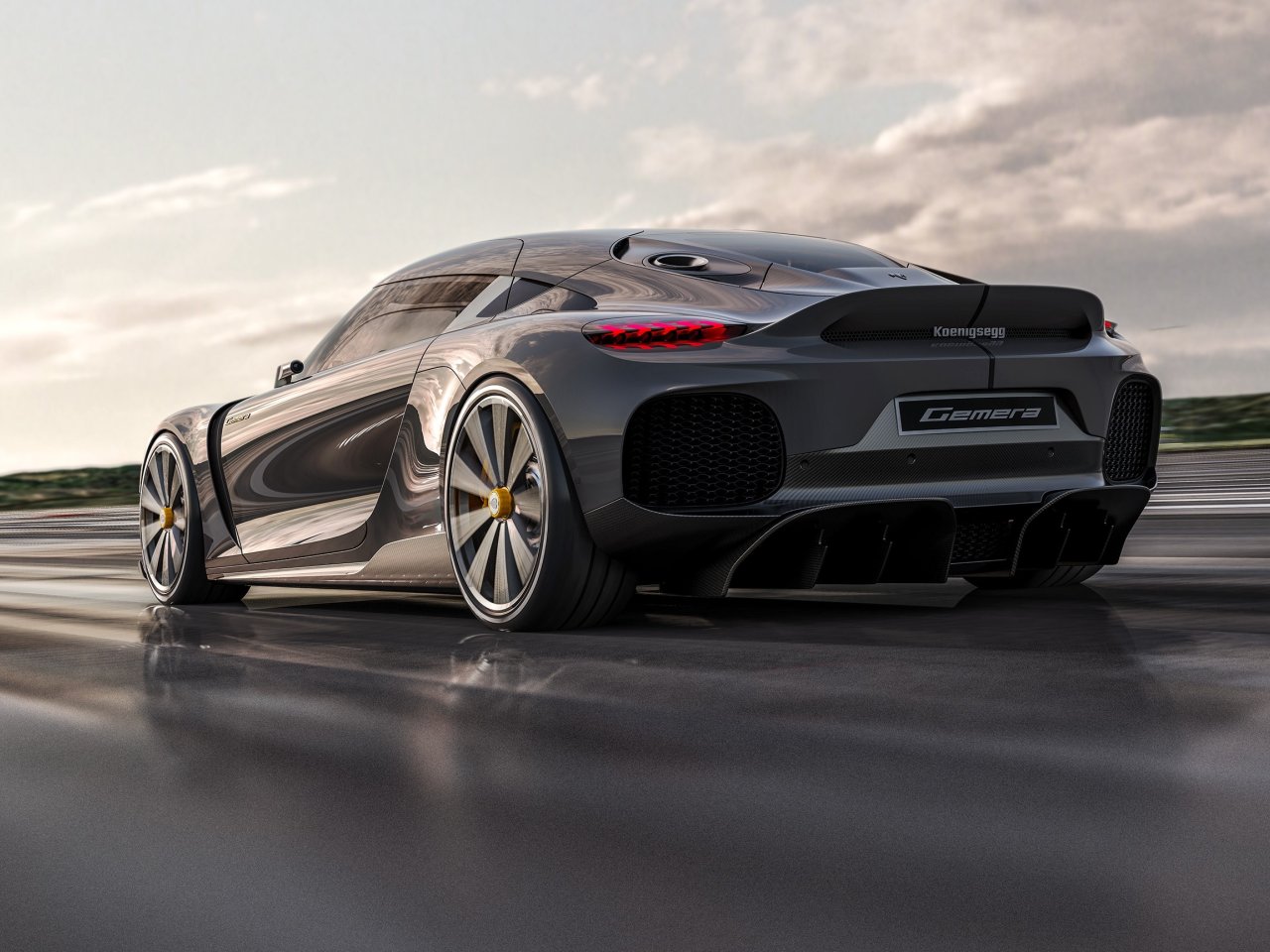 Koenigsegg Rear View Download wallpaper Koenigsegg, rear view, Gemer, Koenigsegg Gemera ...