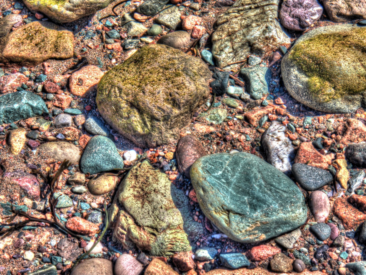 Камни на дне реки пейзажное фото Download wallpaper stones, shore, color, hdr, section textures in resolution 128