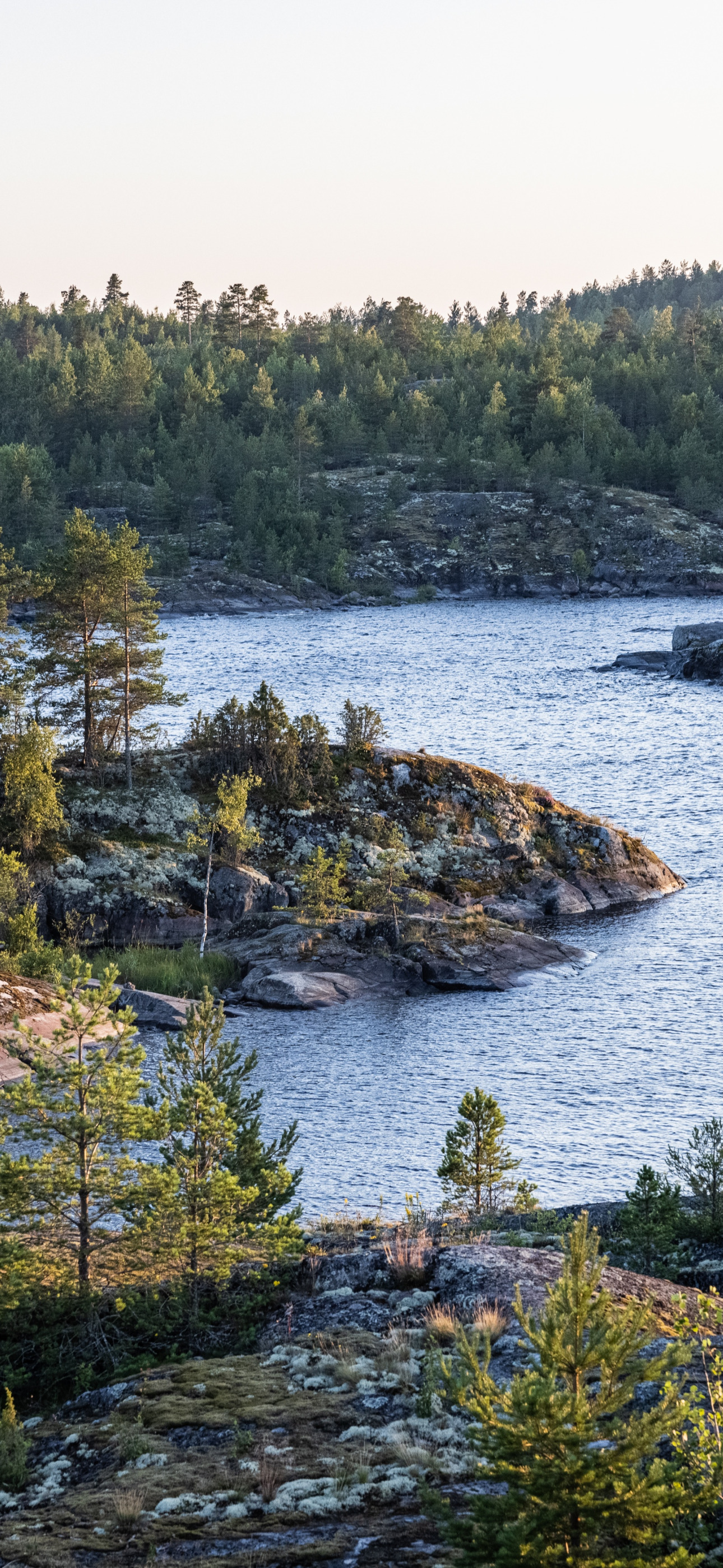 summer, landscape, lake, August, Russia, Karelia, Ladoga, lake Ladoga