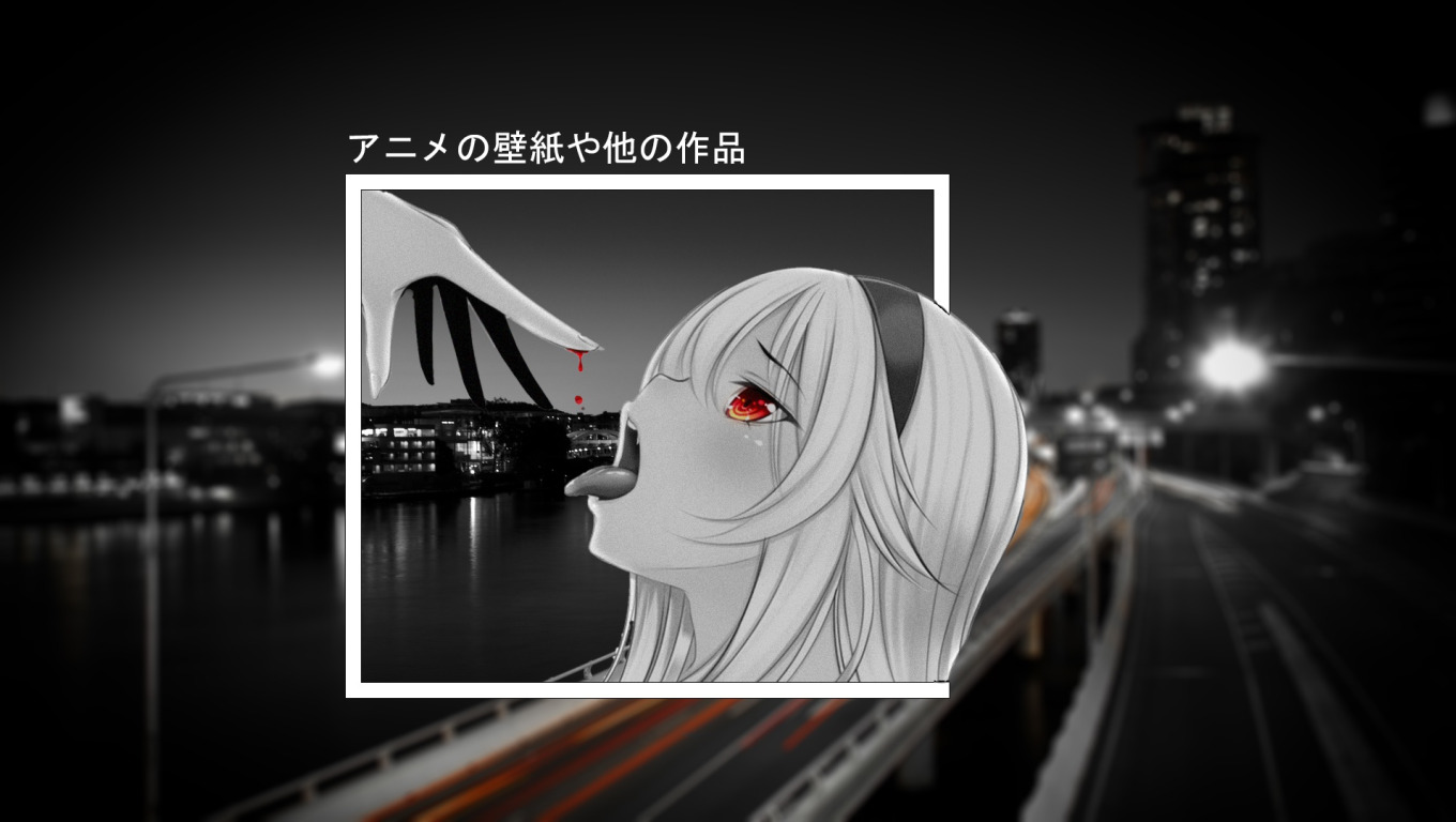 girl, the city, anime, anime, black white, madskillz, madskillz 