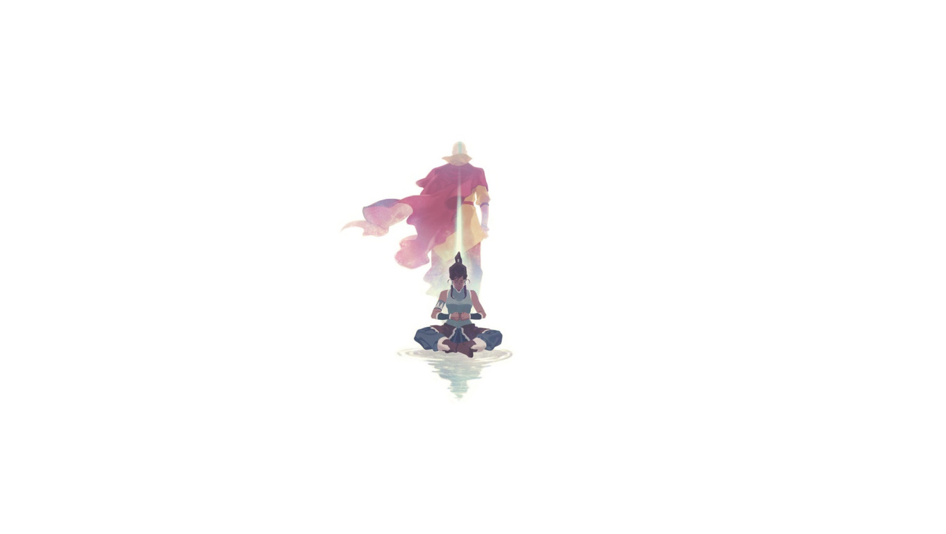 Download wallpaper pose, background, Avatar, Times, Aang, The Legend Of  Korra, section minimalism in resolution 1360x768