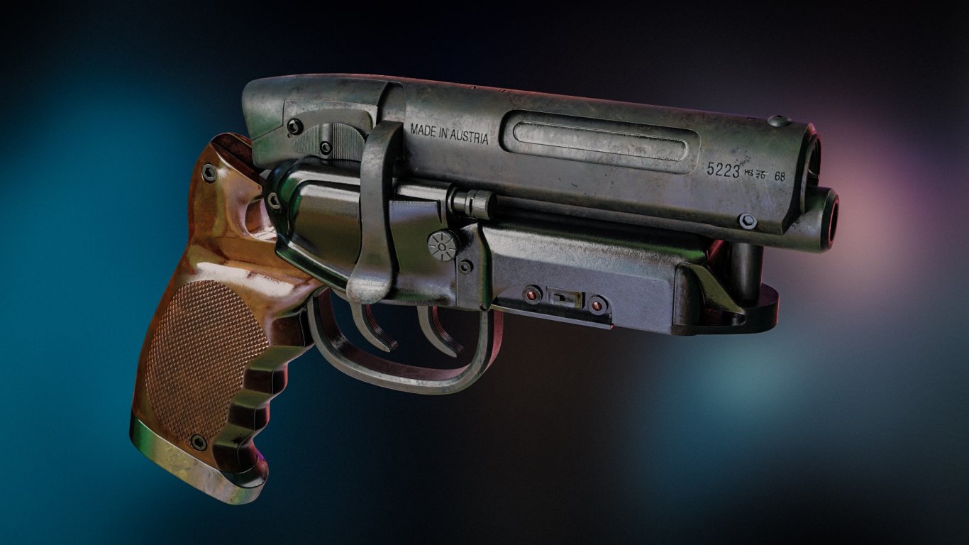 Lapd Screen Rendering Download wallpaper weapons, art, Where Suikkanen, LAPD 2019 Blaster ...