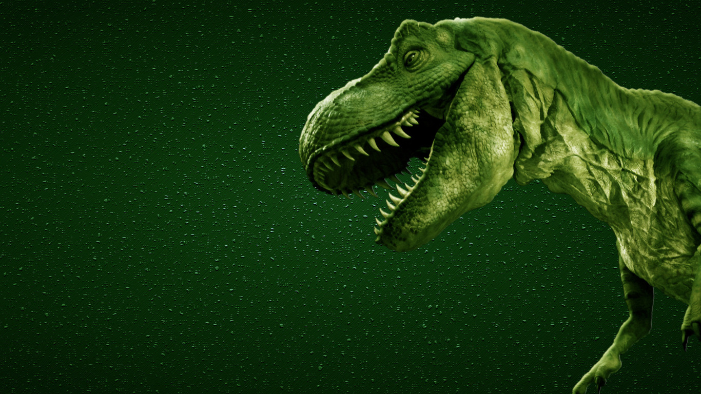 Download wallpaper green, dinosaur, predator, teeth, mouth, section ...