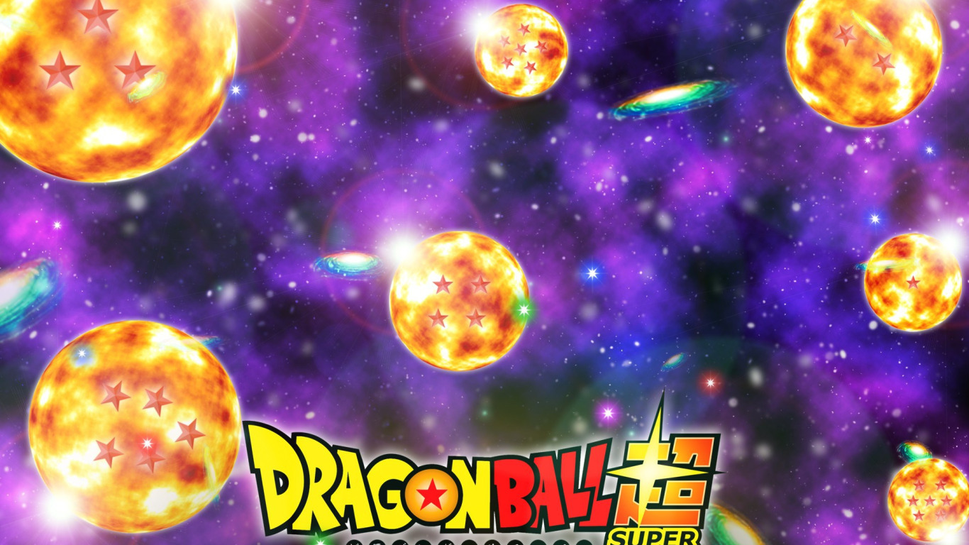 Download wallpaper 1366x768 full power, dragon ball super, black