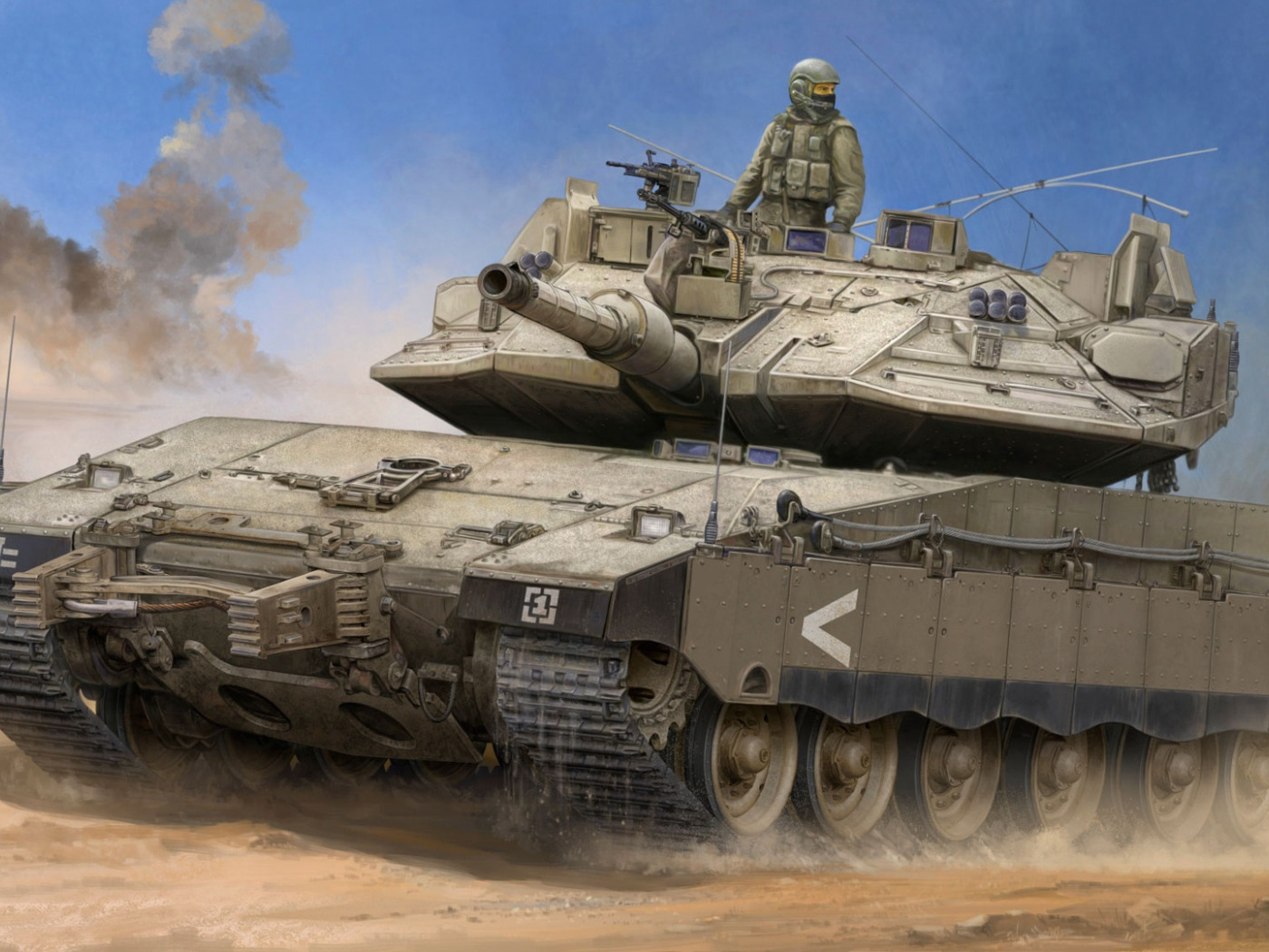 Download wallpaper Israel, main battle tank, Vincent Wai, Merkava, IDF ...