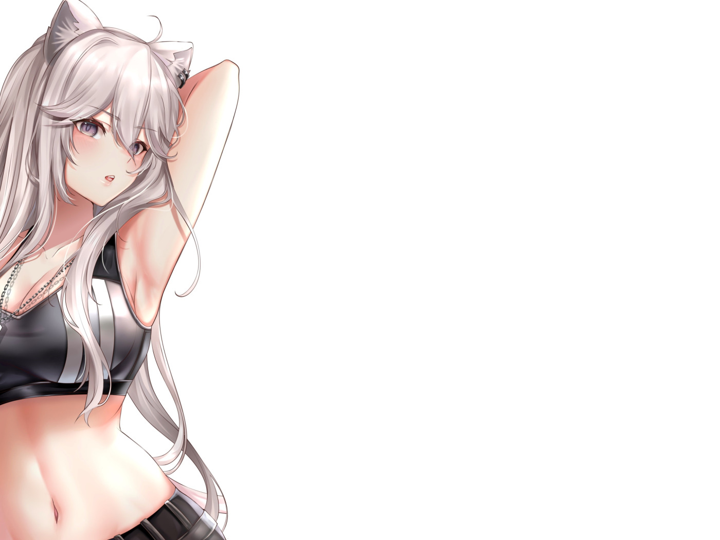 Download wallpaper kawaii, girl, hot, sexy, boobs, anime, pretty, breasts,  section seinen in resolution 1400x1050