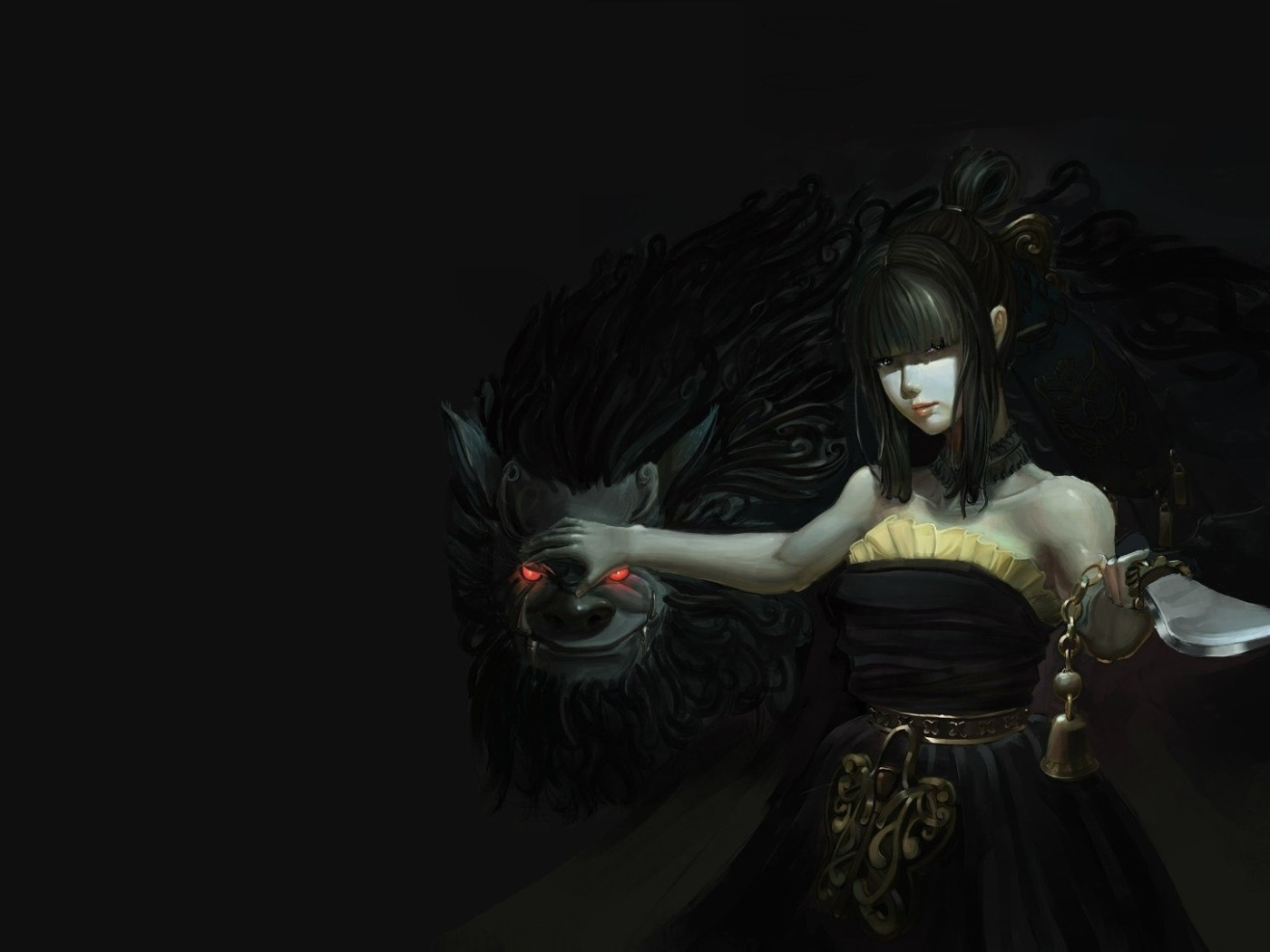 Download wallpaper girl, weapons, fantasy, art, Black Desert Online ...