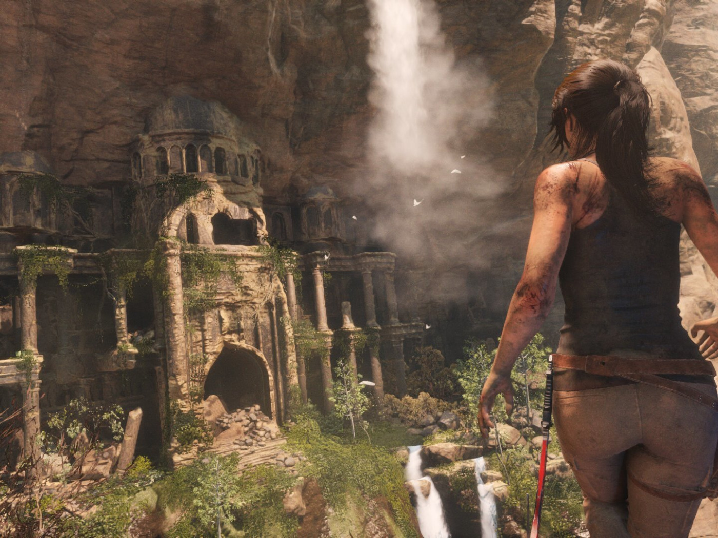 Download wallpaper sexy, lara croft, rise of the tomb raider, section games  in resolution 1400x1050