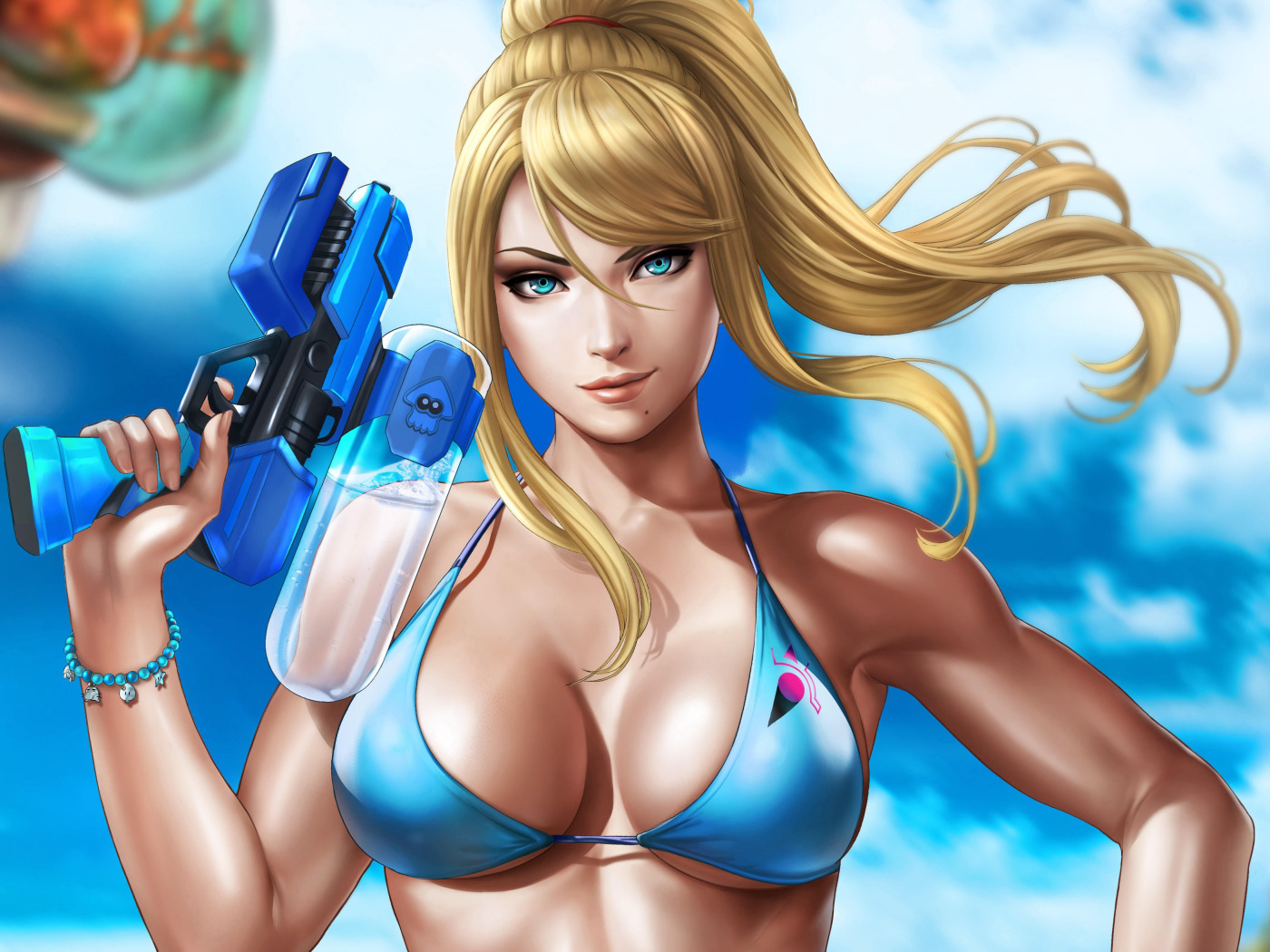 Download wallpaper girl, art, Samus Aran, Metroid, by Dandonfuga, section  other in resolution 1400x1050