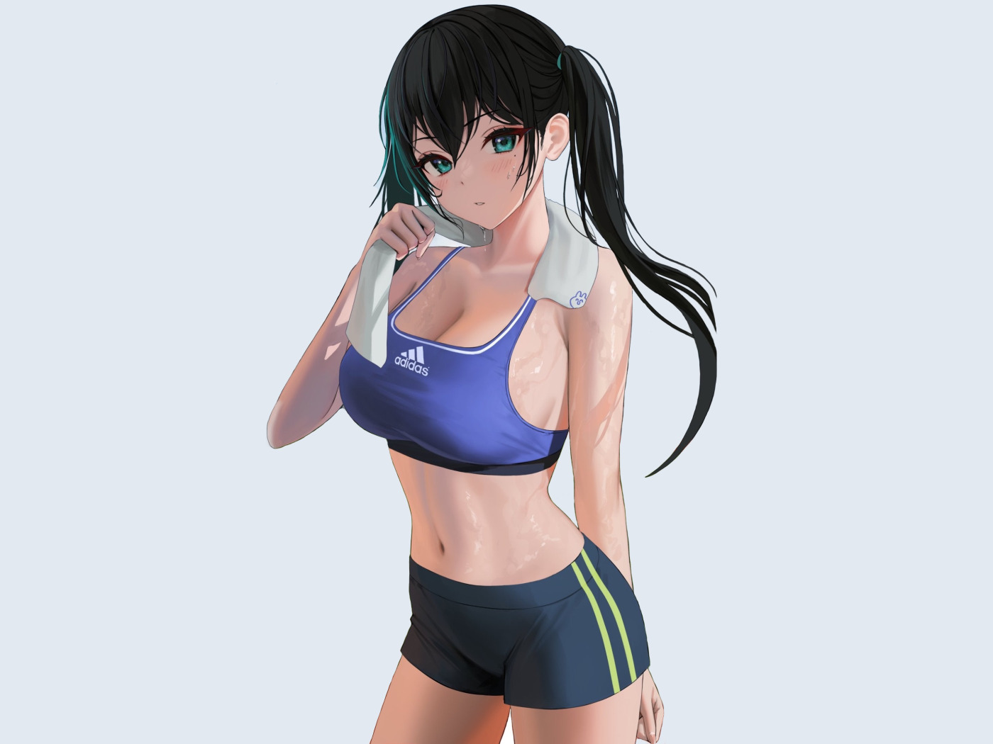 sexy anime girl in sports bra sweating (subs plz) by kazuma0000 on  DeviantArt