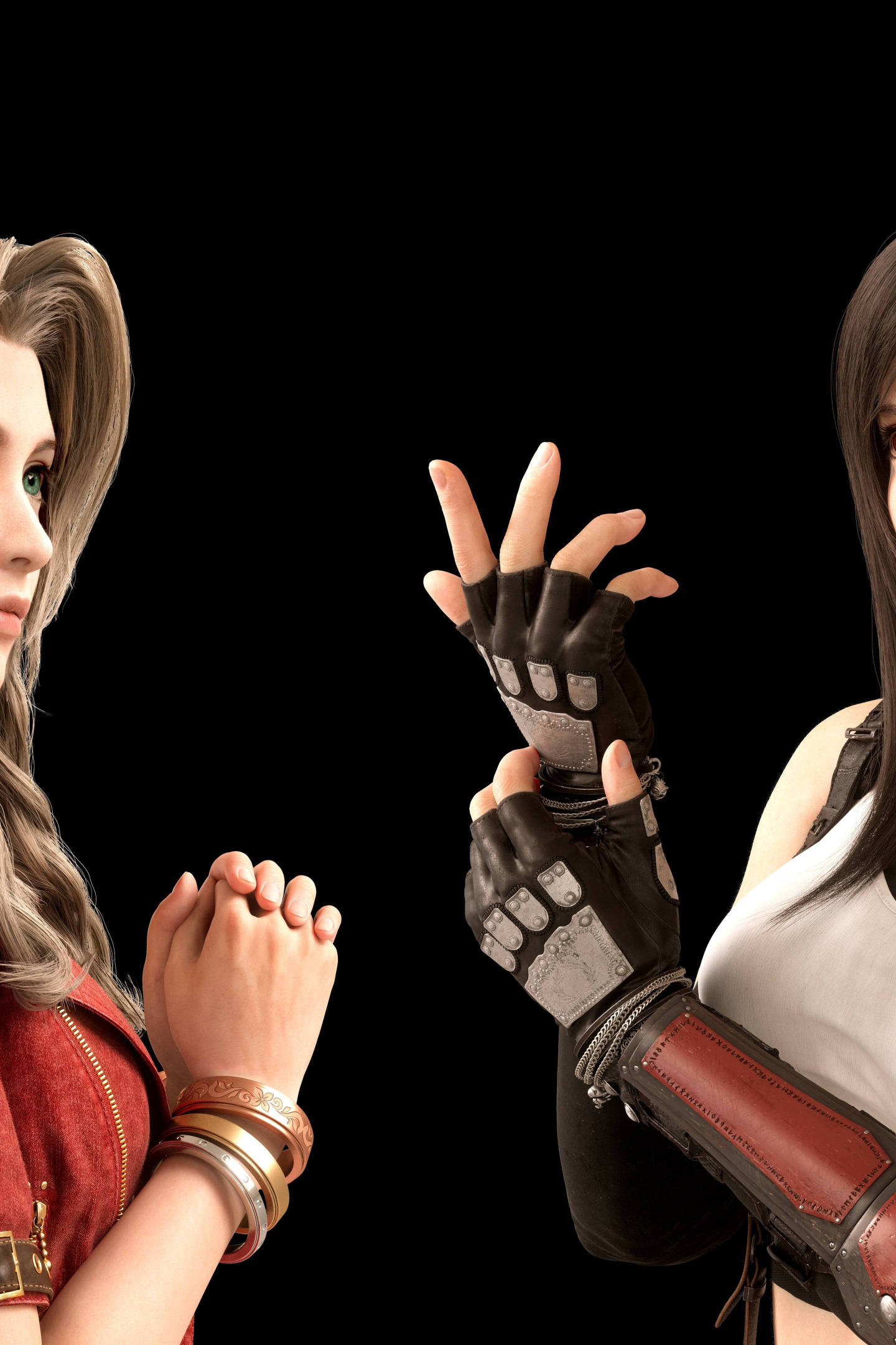 Download wallpaper Girls, The game, Gloves, Brunette, Braid, Brown hair,  Final Fantasy, Brunette, section games in resolution 1440x2160