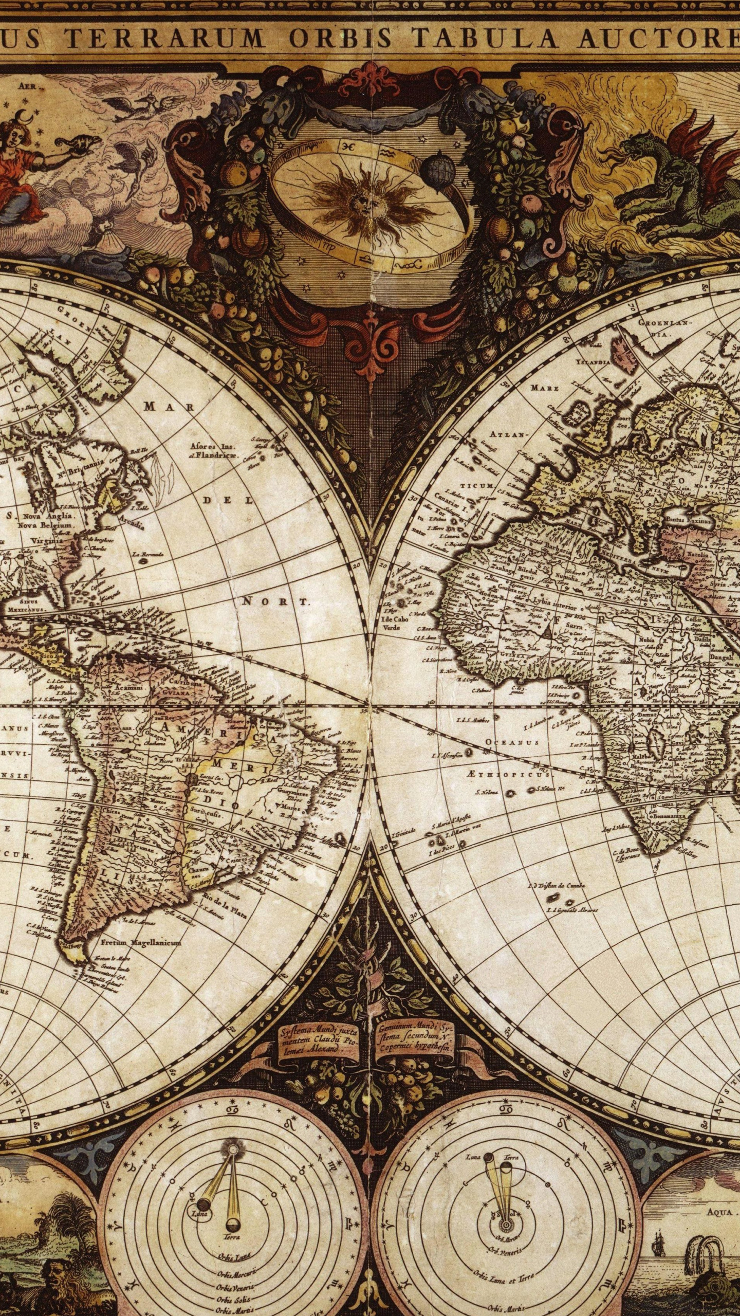 Download wallpaper travel, world map, geography, 1665 the year ...