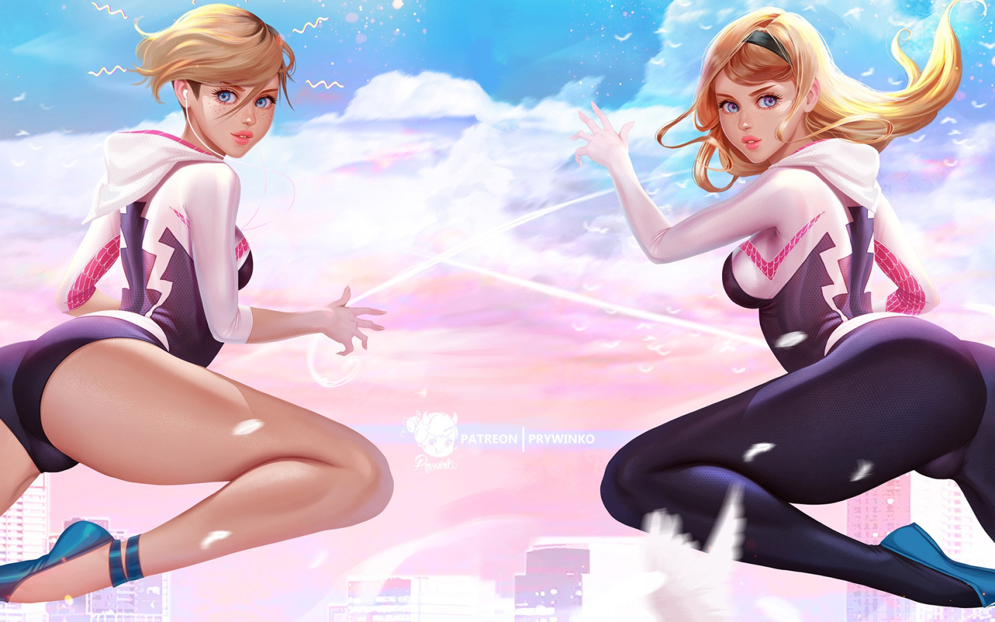 Download wallpaper ass, girl, costume, marvel, gwen stacy, Spider-Gwen,  Gwendolyne Stacy, section fantasy in resolution 1440x900