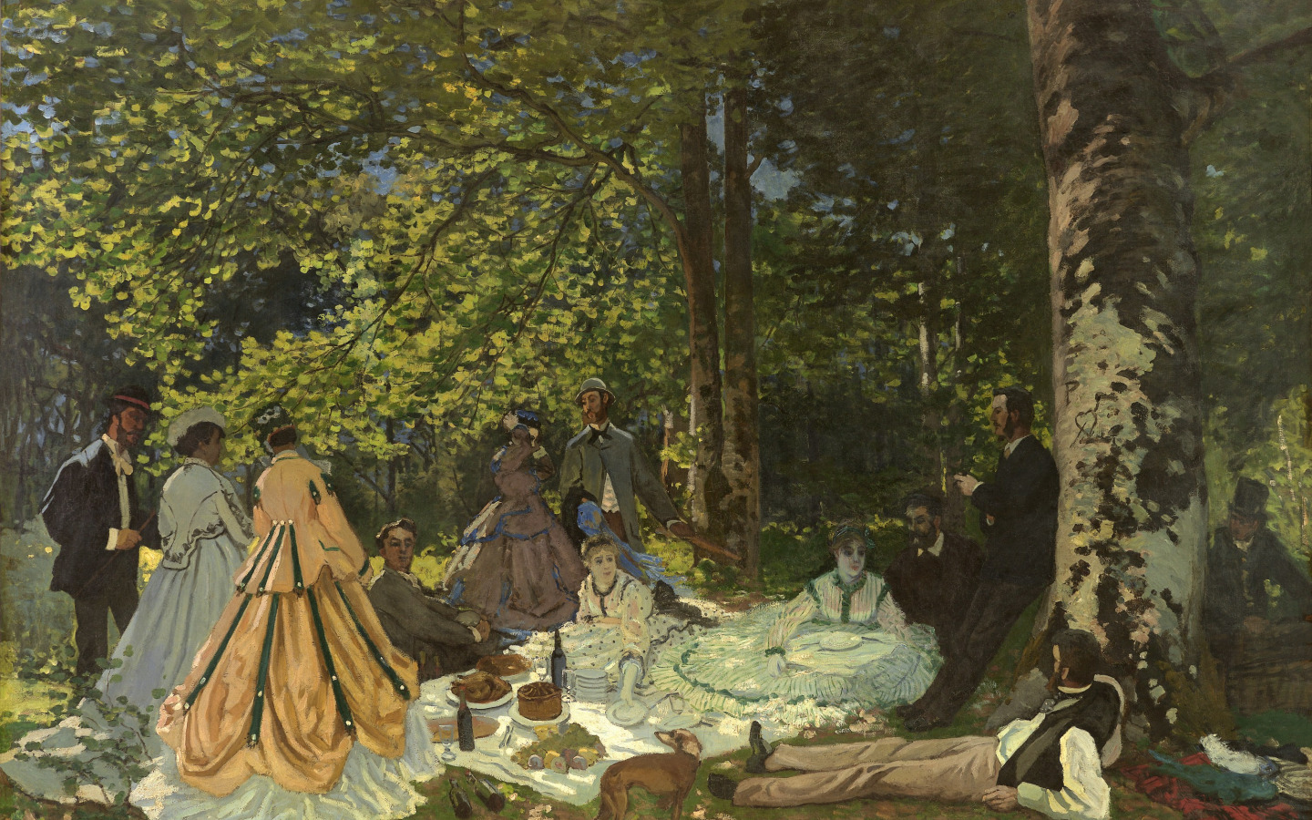 Download wallpaper Claude Monet, Claude Monet, Breakfast on the grass ...
