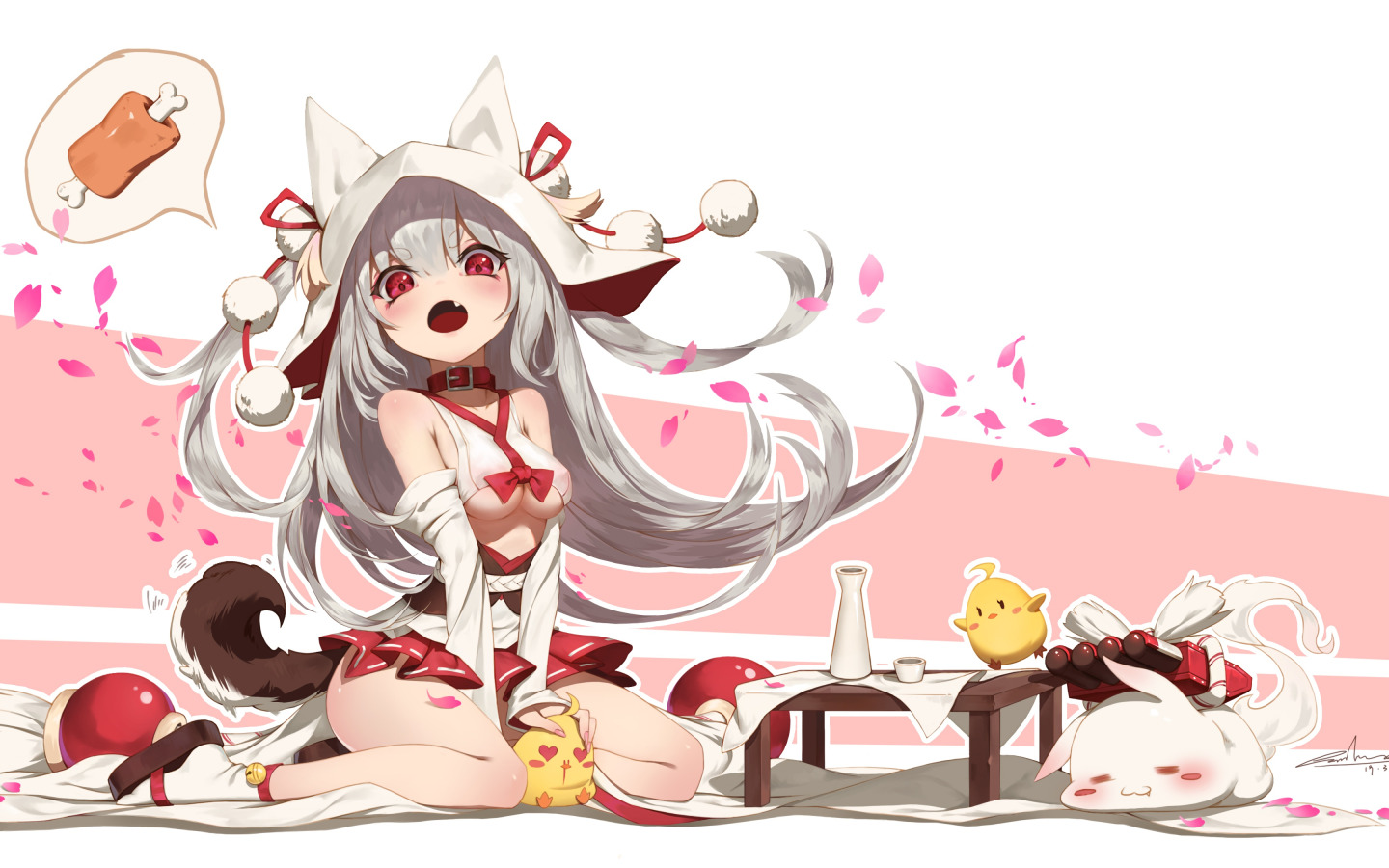 Download wallpaper yuudachi, azur lane, moonofmonster, section shonen in  resolution 1440x900