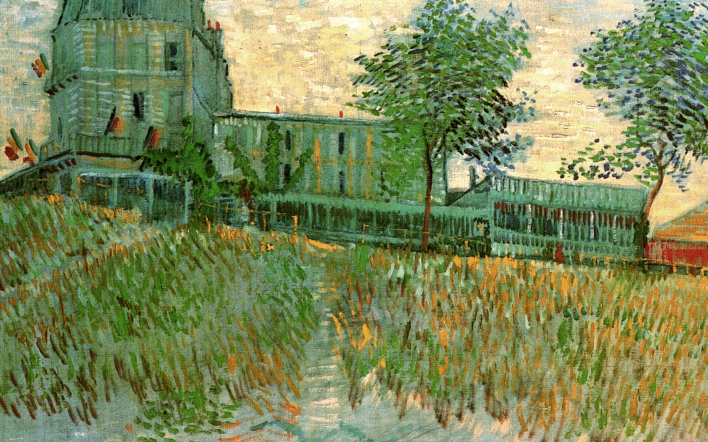 Download wallpaper Vincent van Gogh, of the Sirene at Asnieres, The ...