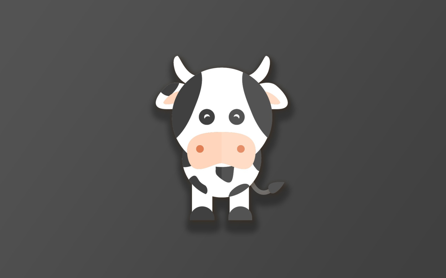 Download Adorable Kawaii Cow Illustration Wallpaper