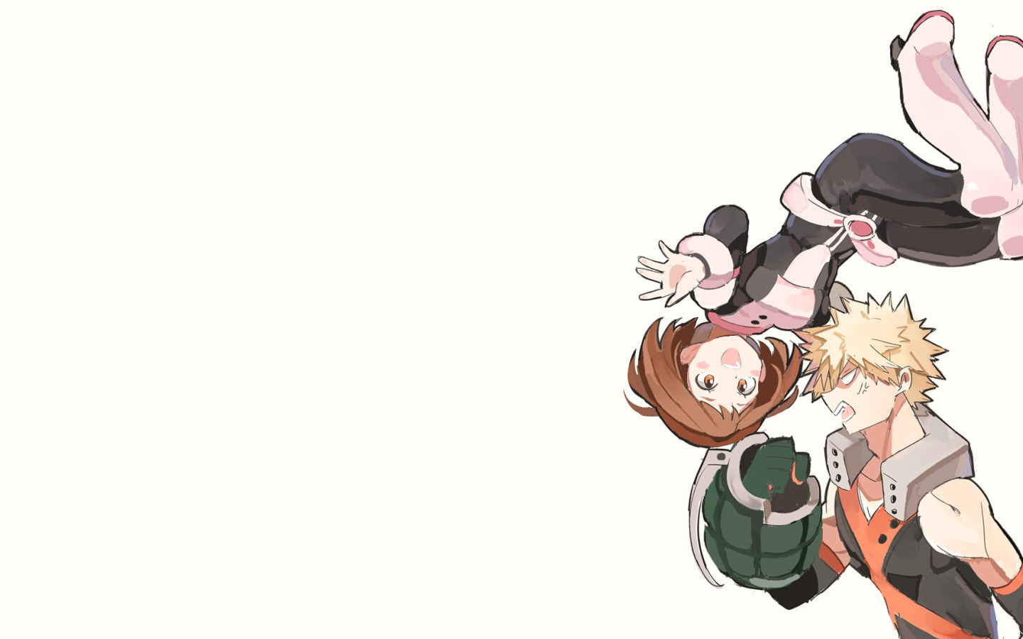 Download wallpaper levitation, Boku no Hero Academy, My Hero Academia, Uraraka  Ochako, Bakugou Katsuki, Kacchako, My Hero Academy, Bakuga Katsuki, section  shonen in resolution 1440x900