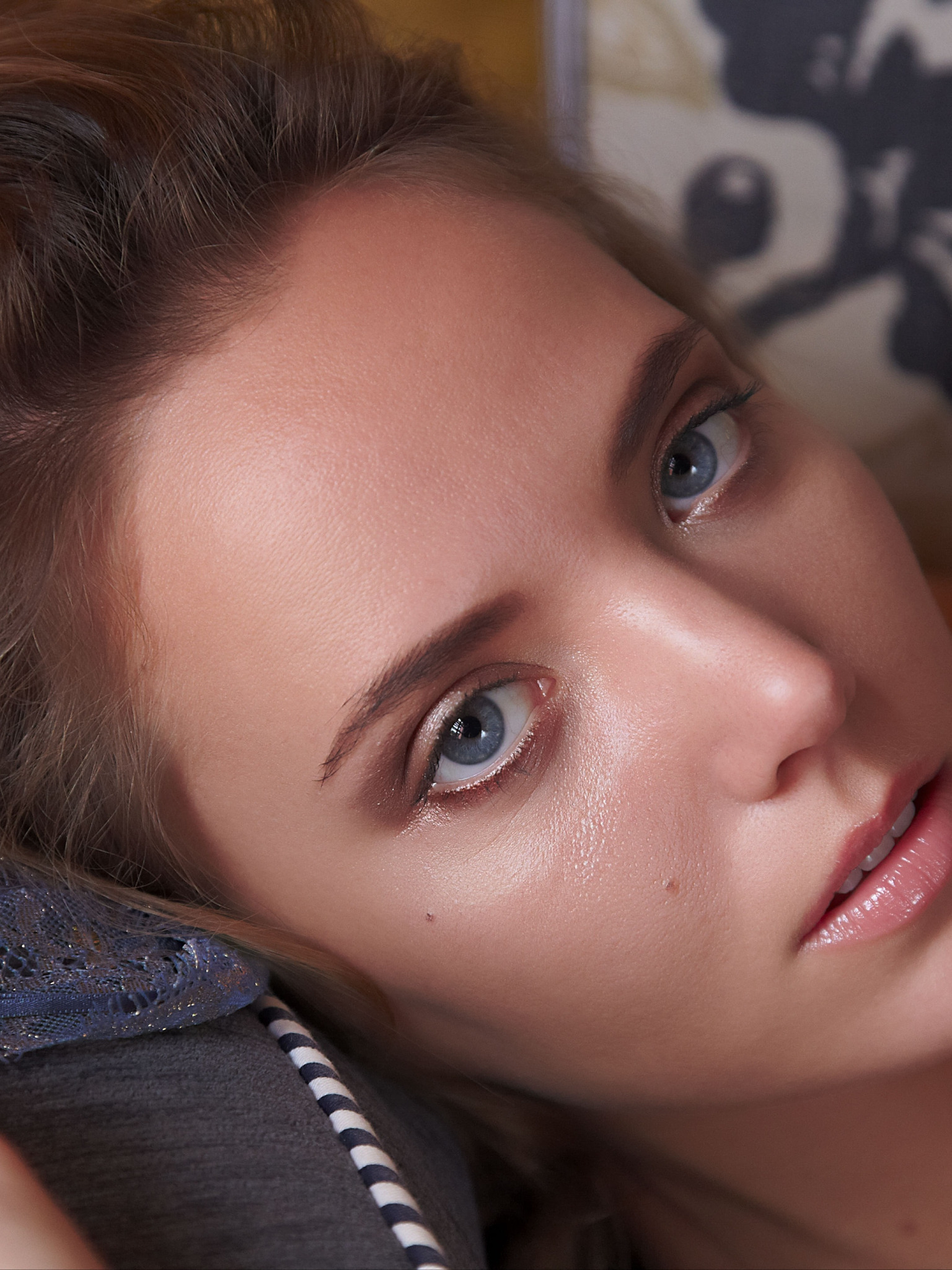 Download Wallpaper Model Face Portrait Blue Eyes Katya Clover Sensual Gaze Section Girls 1114