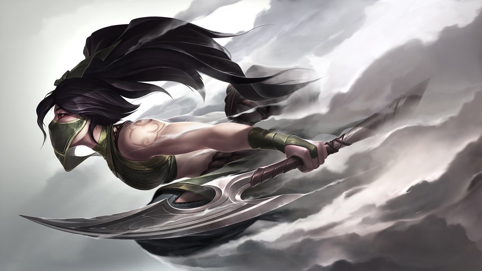 Download wallpaper girl, art, Akali, League of Legends, Riot Games ...