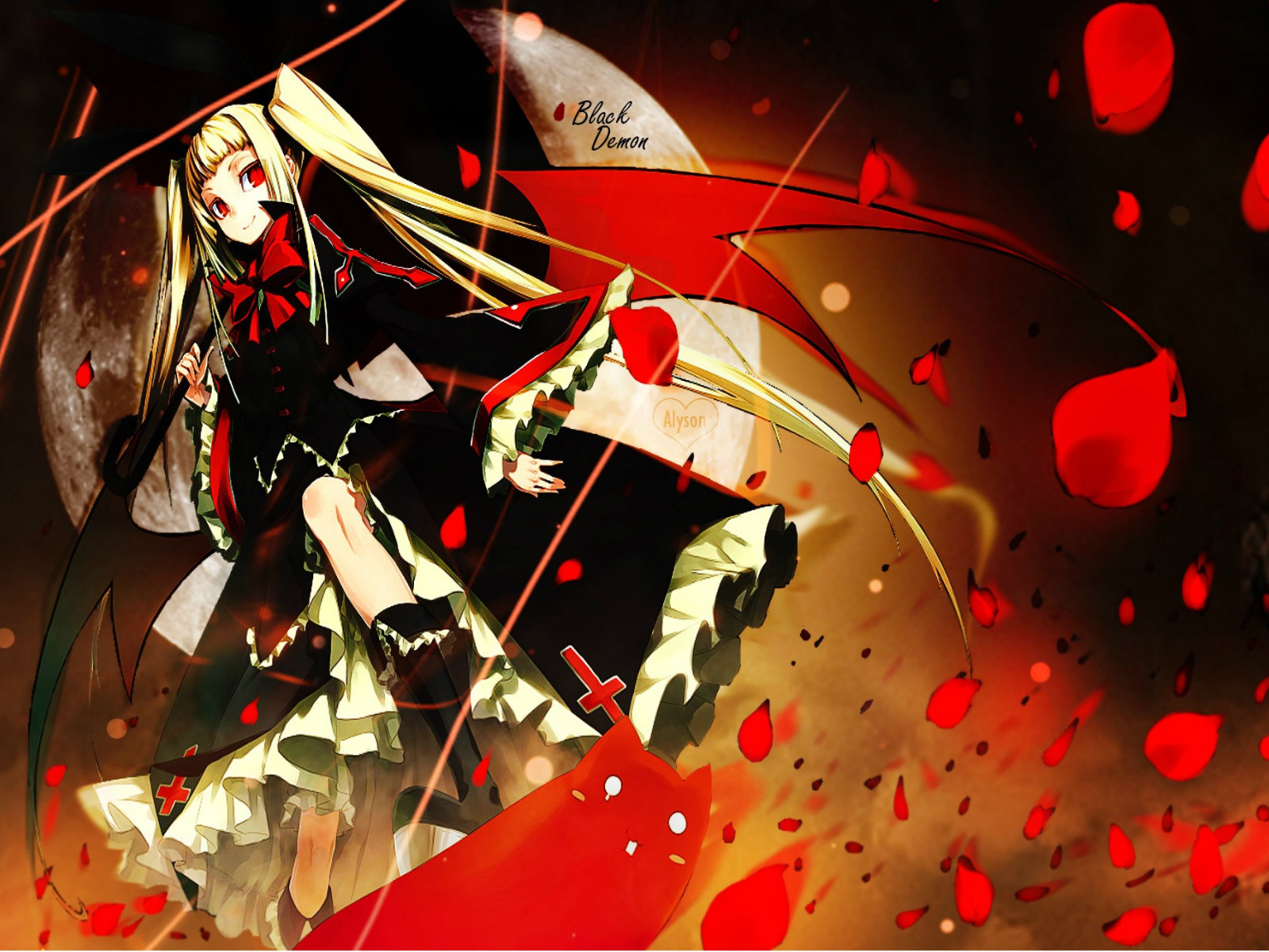 squirt, night, blood, umbrella, the full moon, <b>red</b> eyes, Blazblue, vampire....