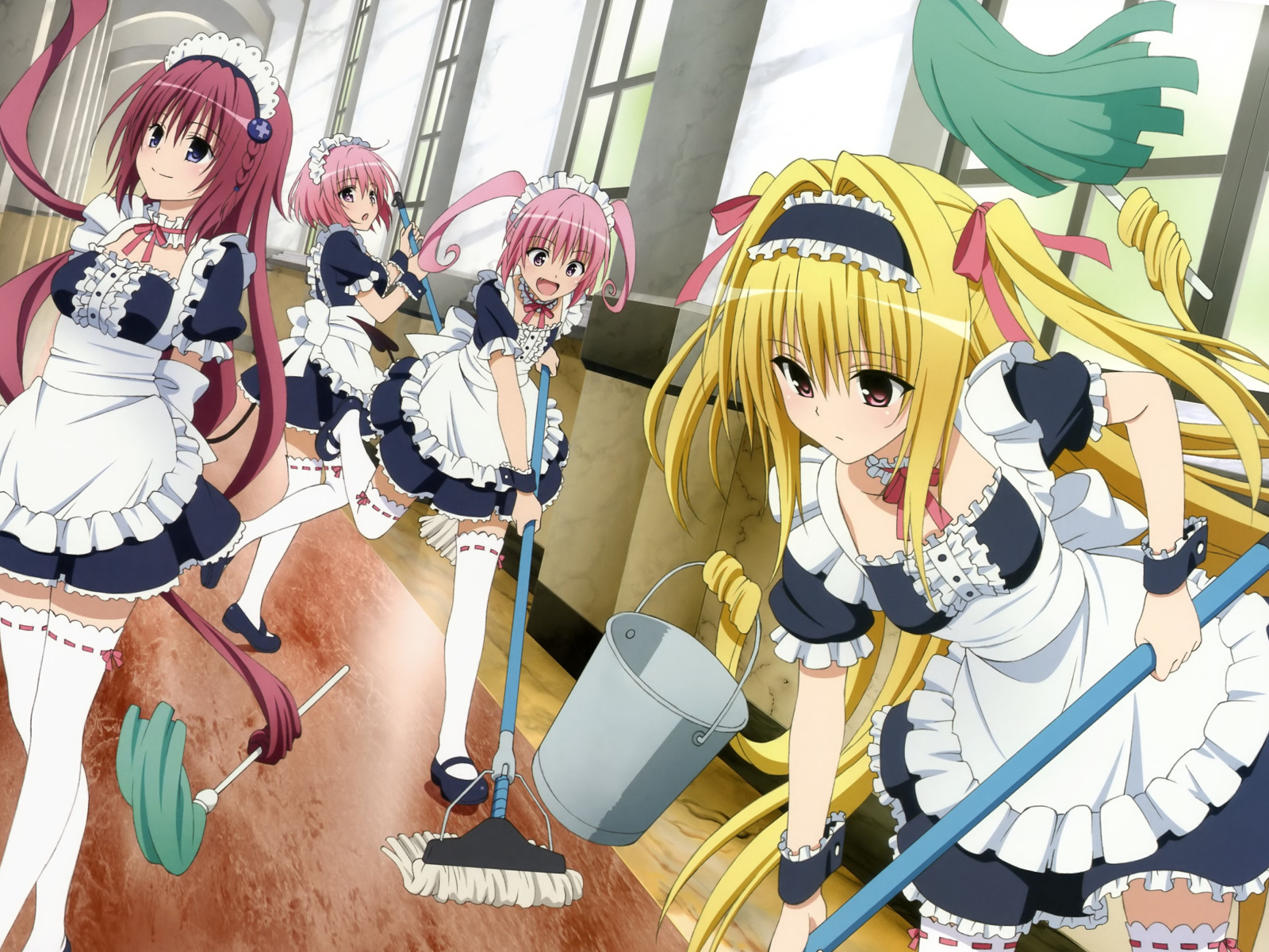 Download wallpaper anime, blonde, maid, bishojo, To Love-Ru, To Love-Ru  Darkness, section mood in resolution 1600x1200