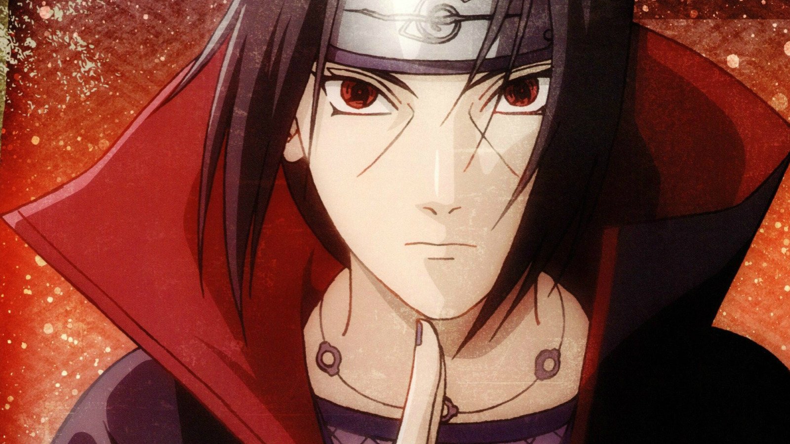 Naruto Itachi Uchiha with Red Eyes Wallpaper Desktop & Laptop