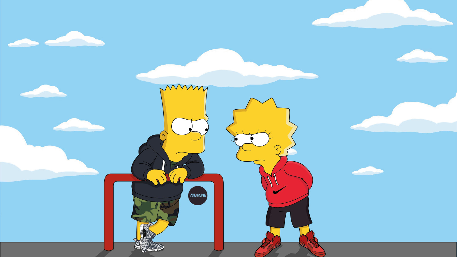 Download Wallpaper The Simpsons, Figure, Adidas, Simpsons, Bart.