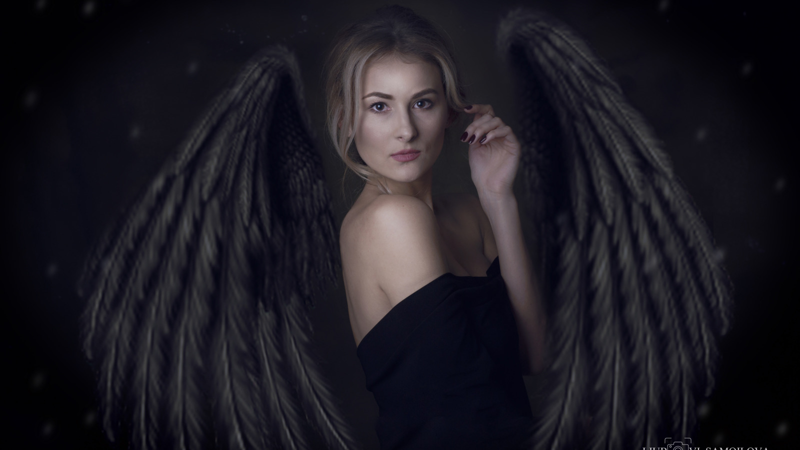 Download wallpaper Gothic, angel, fantasy, devushka, portrait of a girl ...