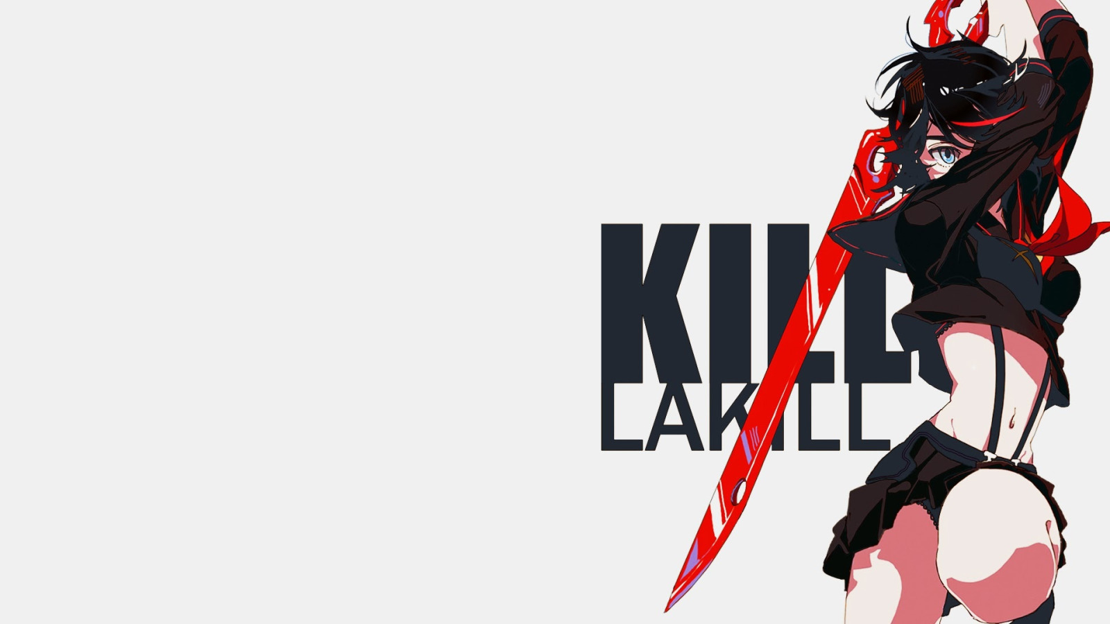 Download wallpaper girl, weapons, form, art, kill la kill, matoi ryuuko,  senketsu, section other in resolution 1600x900