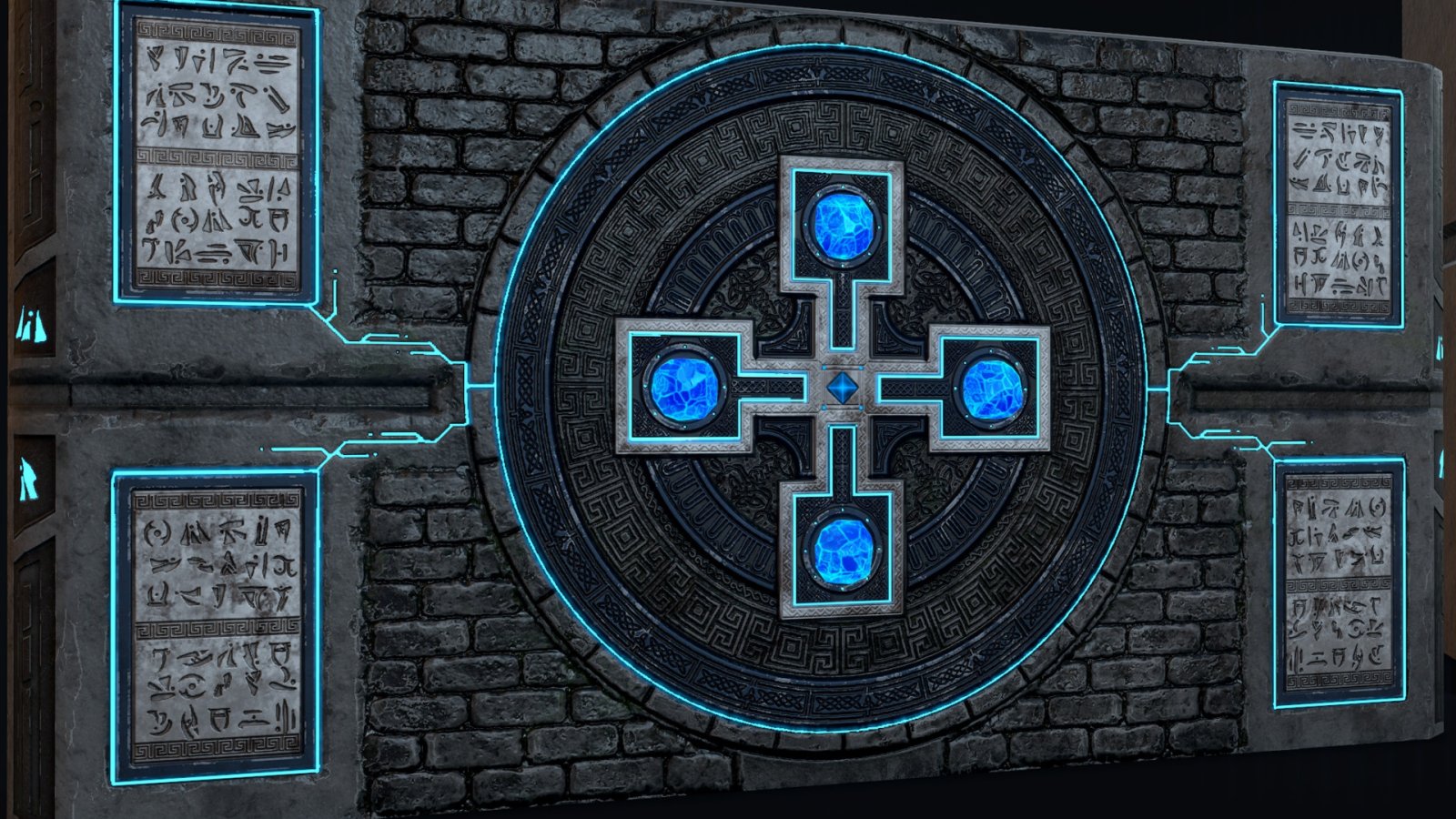Download wallpaper cross, monolith, Battle Frontier, Ancient Temple map ...