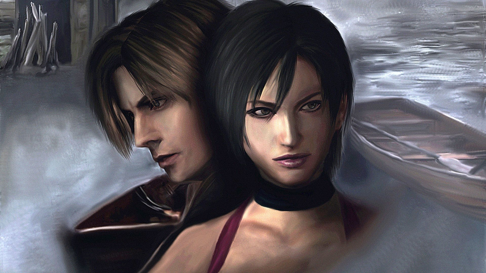 Download wallpaper village, horror, leon kennedy, Resident Evil 4, Ada wong,  section games in resolution 1600x900